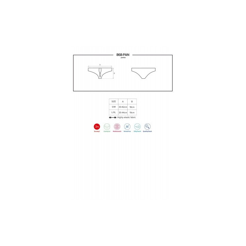 Obsessive Κιλοτάκι με Κοψίματα και Δαντέλα Μαύρο