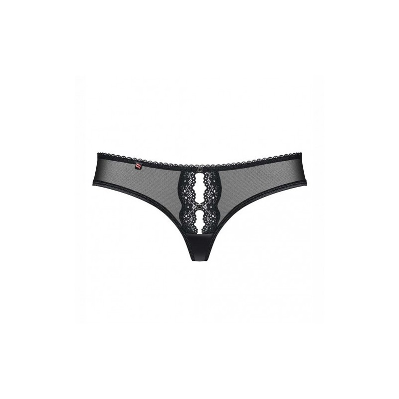 Obsessive Κιλοτάκι με Κοψίματα και Δαντέλα Μαύρο