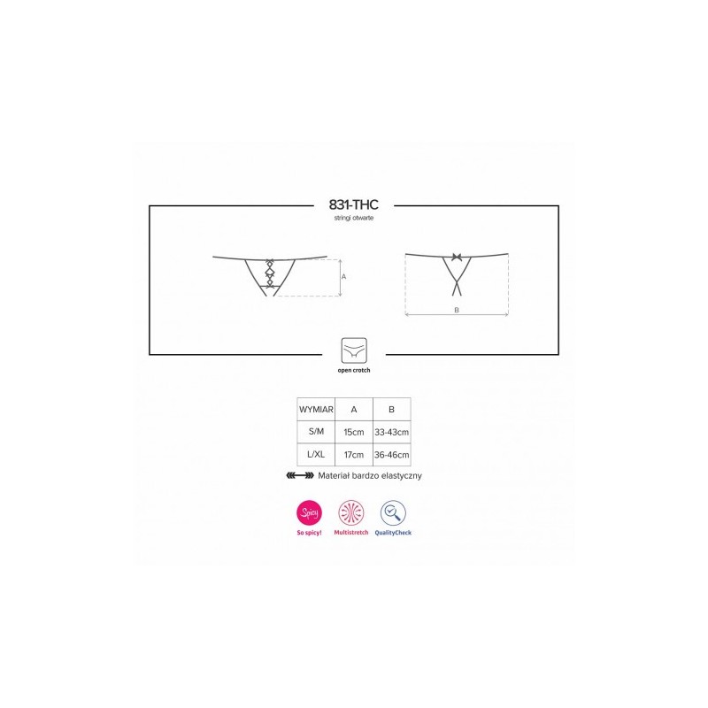 Obsessive Μαύρο δαντελωτό στρινγκ