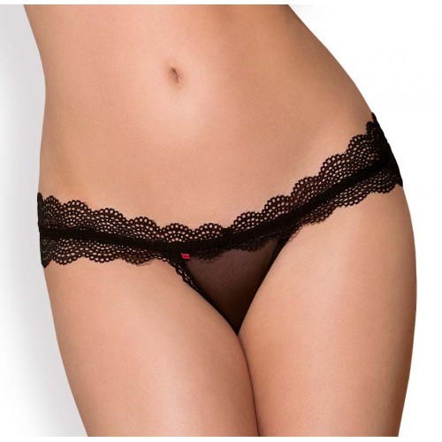 Δαντελωτό Μαύρο Στρίνγκ Obsessive