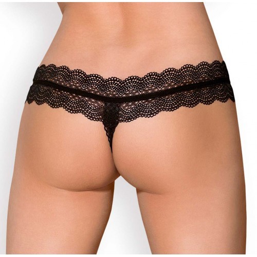 Δαντελωτό Μαύρο Στρίνγκ Obsessive