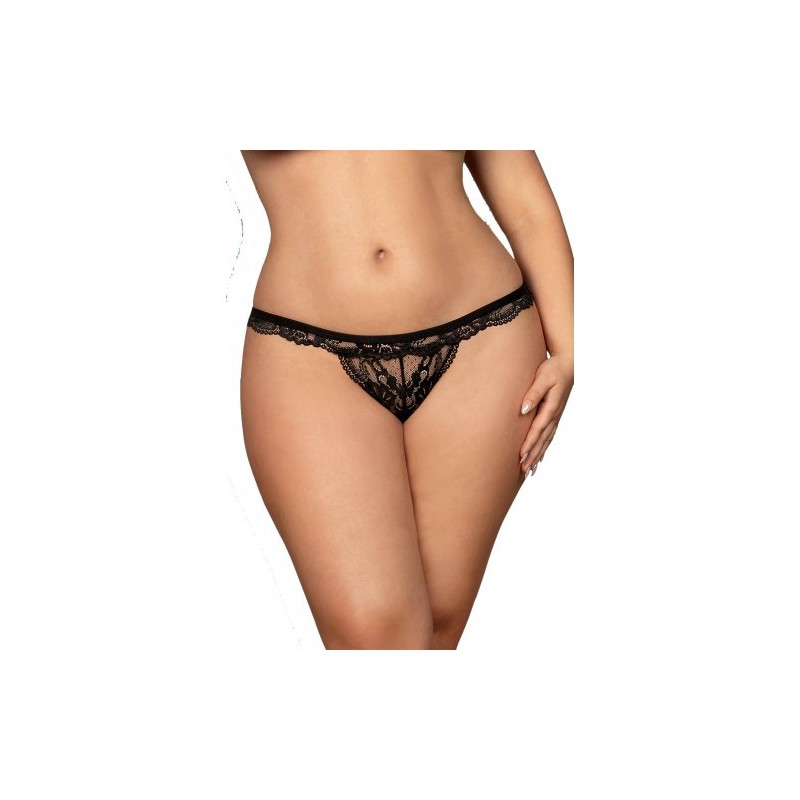 Obsessive Fancy Lace Thong Black