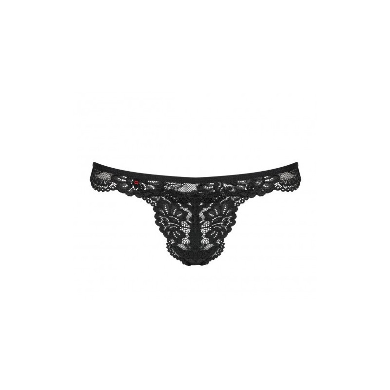 Obsessive Fancy Lace Thong Black