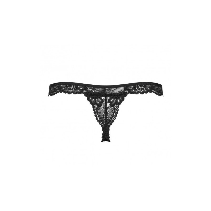 Obsessive Fancy Lace Thong Black