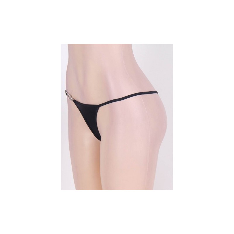 Plus Size Micro Jeweled Side Thong