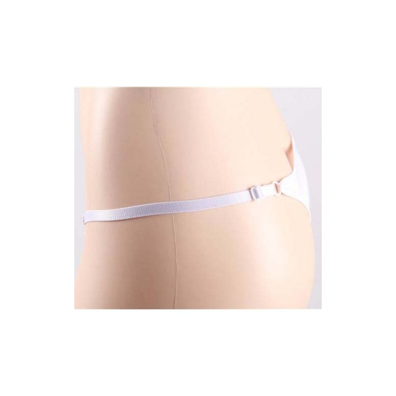 Embroidered Floral G-String White