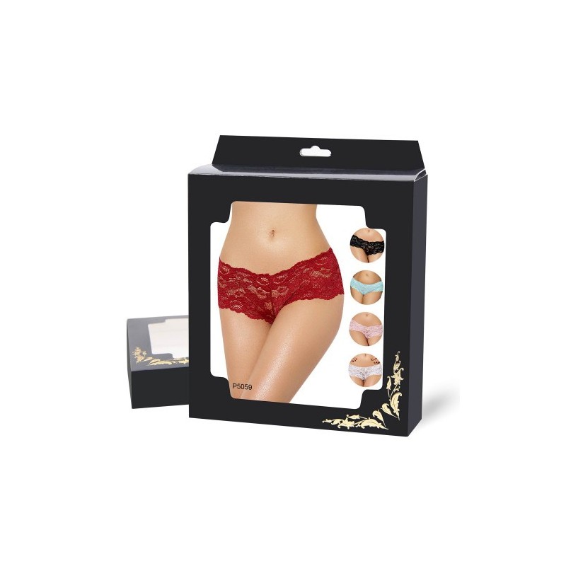 Hot Red Floral Lace Short