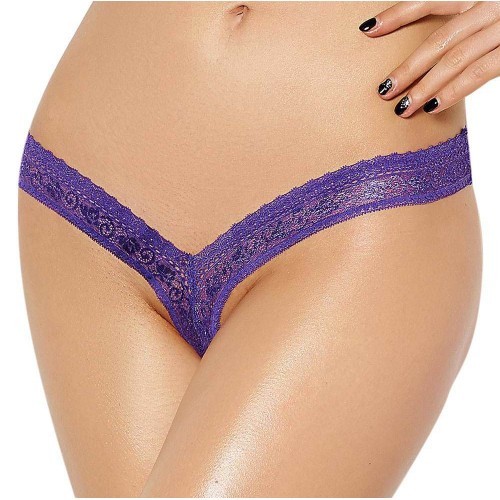 Low-Rise Lace String Purple