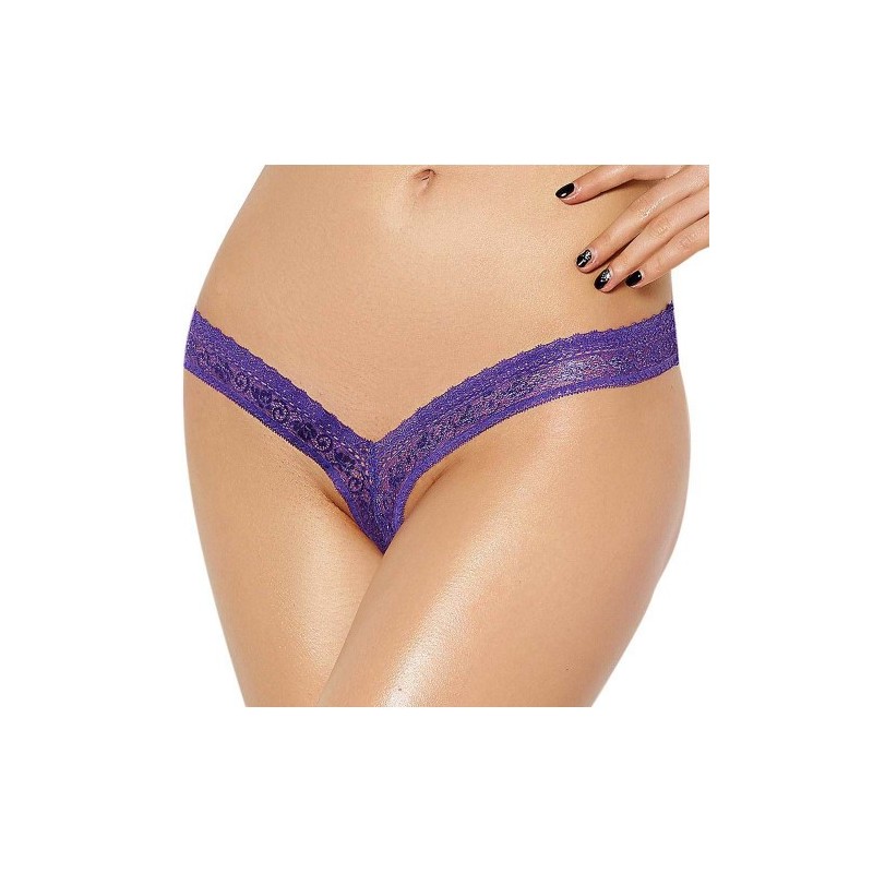 Low-Rise Lace String Purple