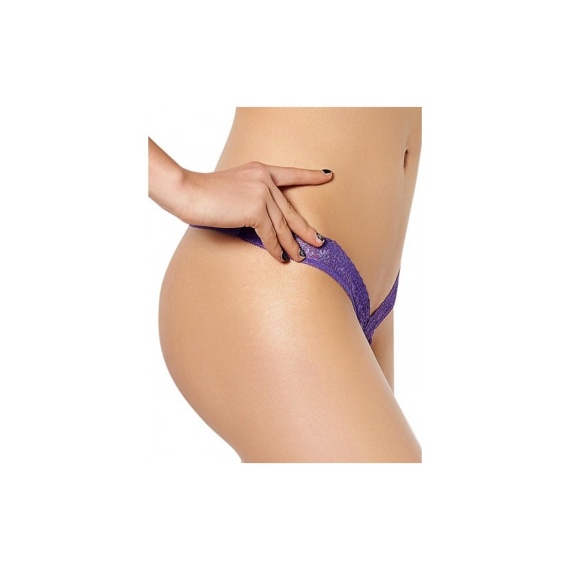Low-Rise Lace String Purple