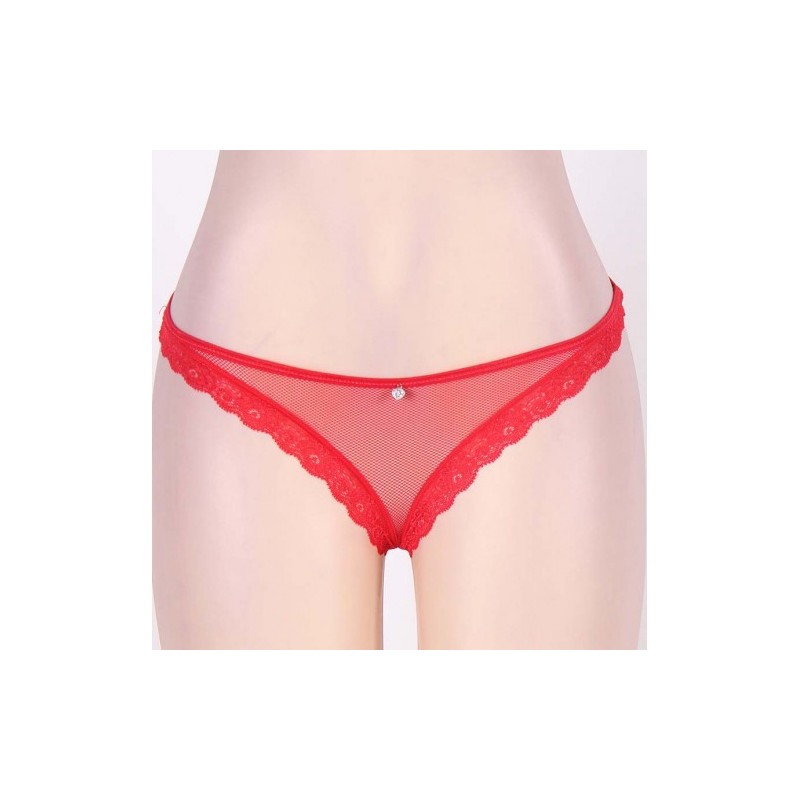 Cheeky Red Fishnet Panty