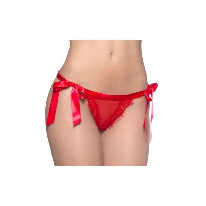 Charming Red Panty with Satin Ties
