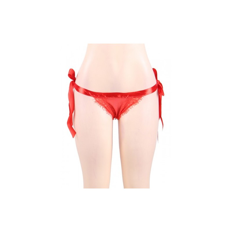 Charming Red Panty with Satin Ties