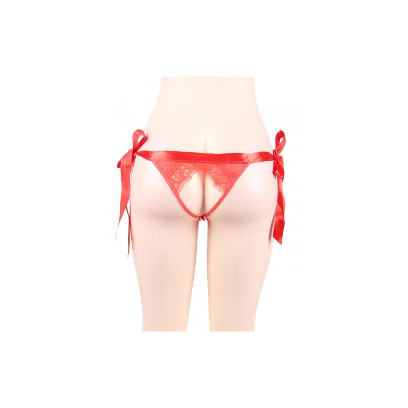 Charming Red Panty with Satin Ties