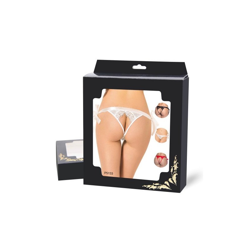 Charming Black Panty with Satin Ties