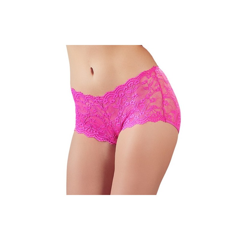 Lace Panty with Open Buttocks Pink