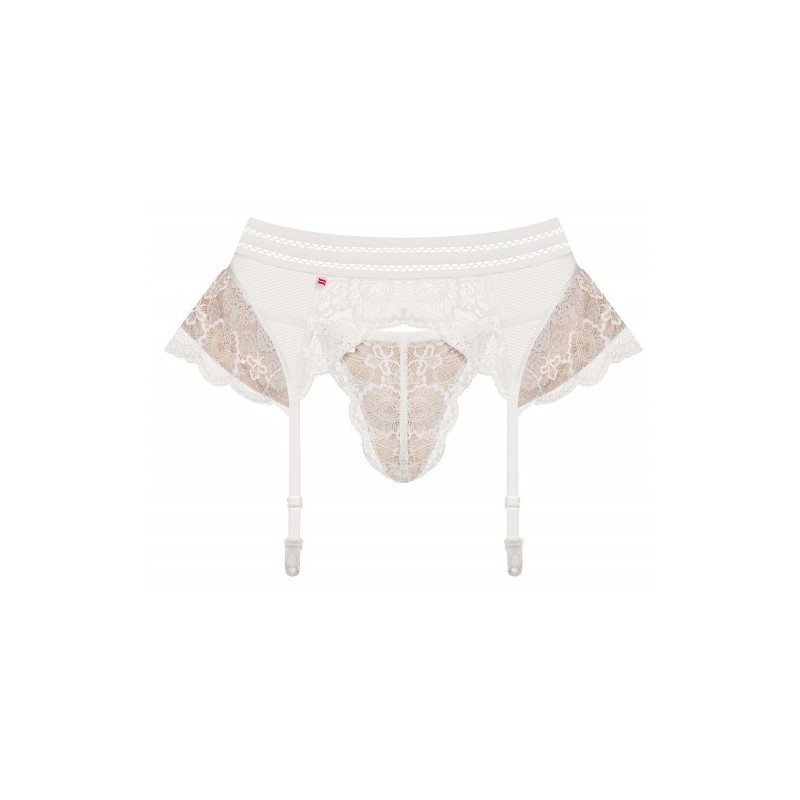Obsessive Flirty Garter Belt with String White