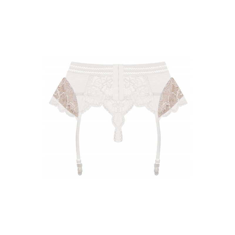 Obsessive Flirty Garter Belt with String White