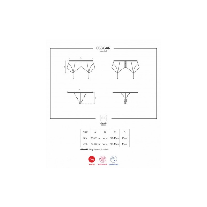 Obsessive Flirty Garter Belt with String White