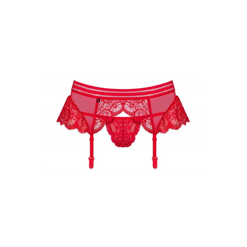 Obsessive Κόκκινη Ζαρτιέρα Με Στρίνγκ