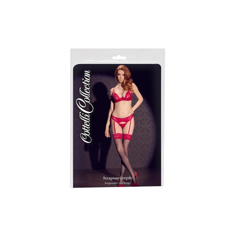 Cottelli Sensual Stockings With Red Lace