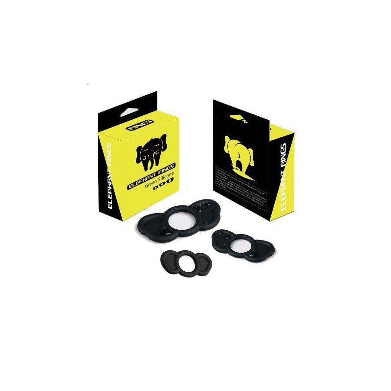 Σέτ 3 δαχτυλίδια πέους σιλικόνης με αυτιά σαν ελέφαντα