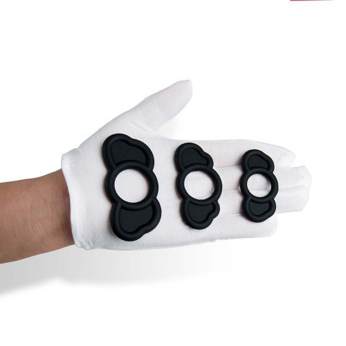 Σέτ 3 δαχτυλίδια πέους σιλικόνης με αυτιά σαν ελέφαντα