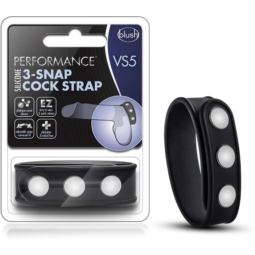 Δαχτυλίδι πέους VS5 3 Snap Cock Strap Black