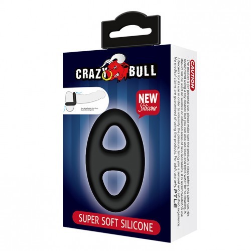 Crazy Bull Double Stretchy Silicone Cock and Ball Ring