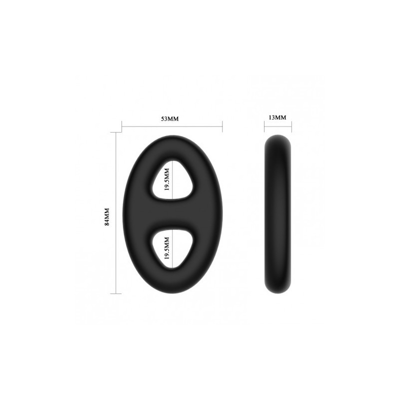 Crazy Bull Double Stretchy Silicone Cock and Ball Ring