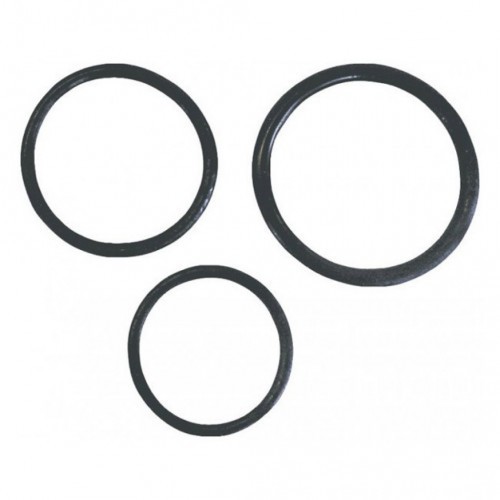 Σέτ τριών μαύρων σιλικονάτων δαxτυλιδιών