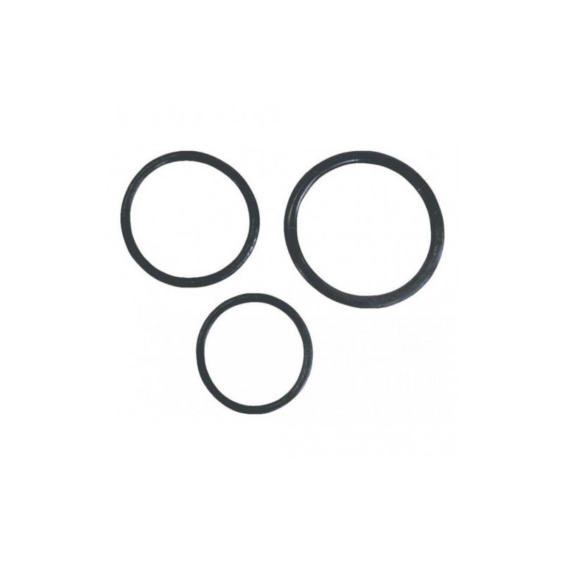 Σέτ τριών μαύρων σιλικονάτων δαxτυλιδιών