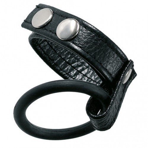 Δερμάτινο κολανάκι για τα αρχιδια με δακτυλίδι πέους