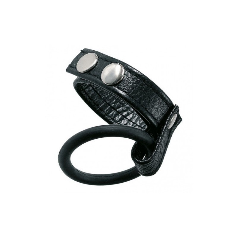 Δερμάτινο κολανάκι για τα αρχιδια με δακτυλίδι πέους