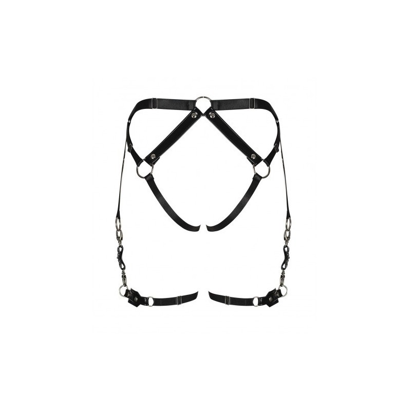 Σέξυ Μαύρη Ζώνη Ζαρτιέρα με Ανοιχτο Κάβαλο Obsessive