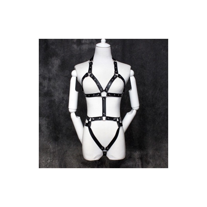 Μαύρα Φετιχιστικά Δεσμά Σώματος Naughty Toys