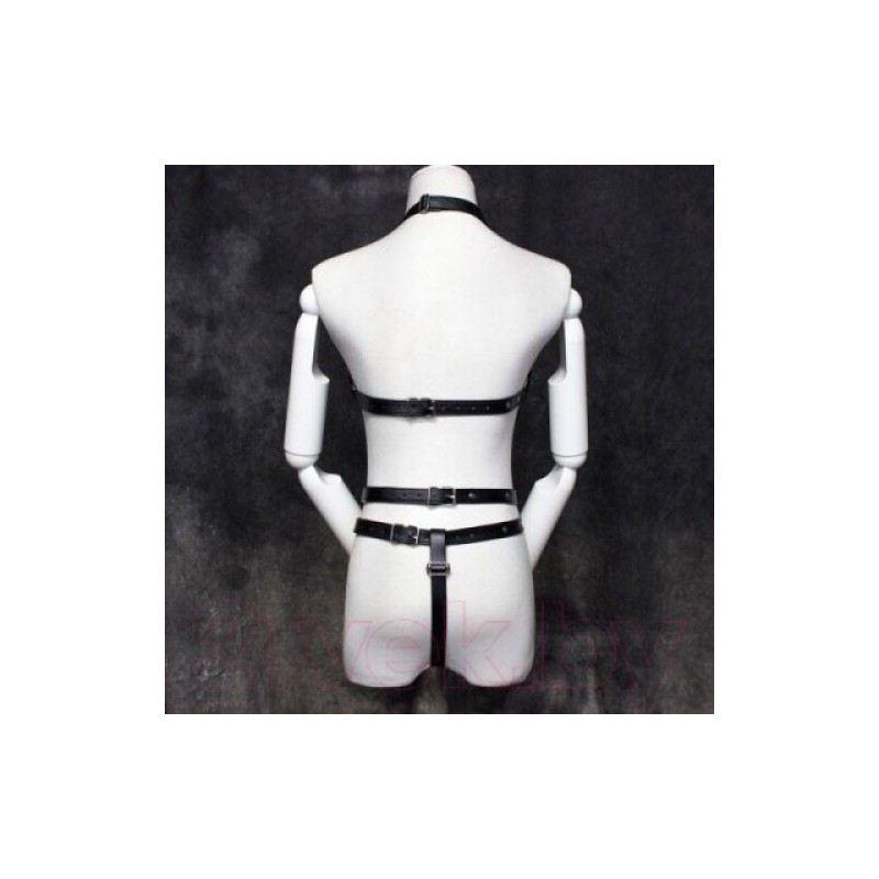 Μαύρα Φετιχιστικά Δεσμά Σώματος Naughty Toys