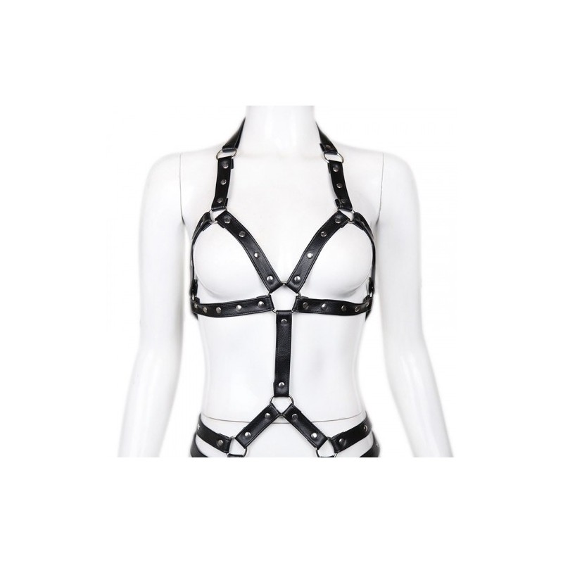 Μαύρα Φετιχιστικά Δεσμά Σώματος Naughty Toys