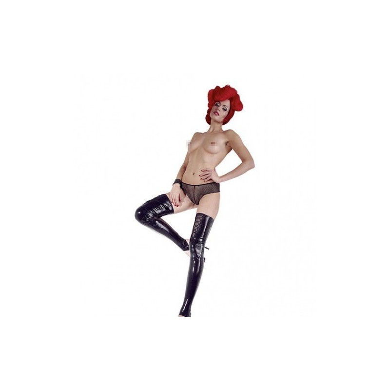 Latex Black Overknees