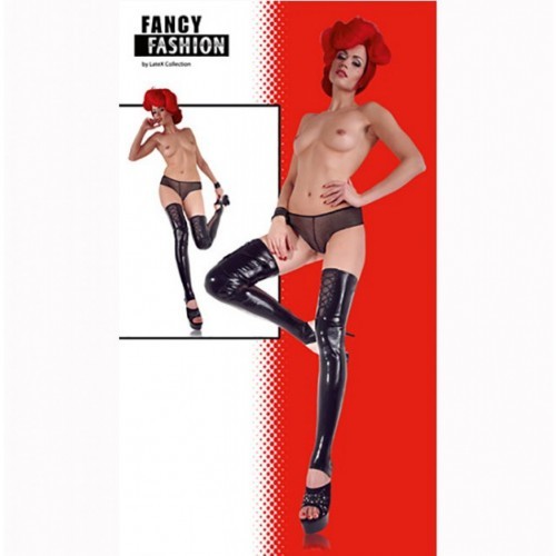 Latex Black Overknees