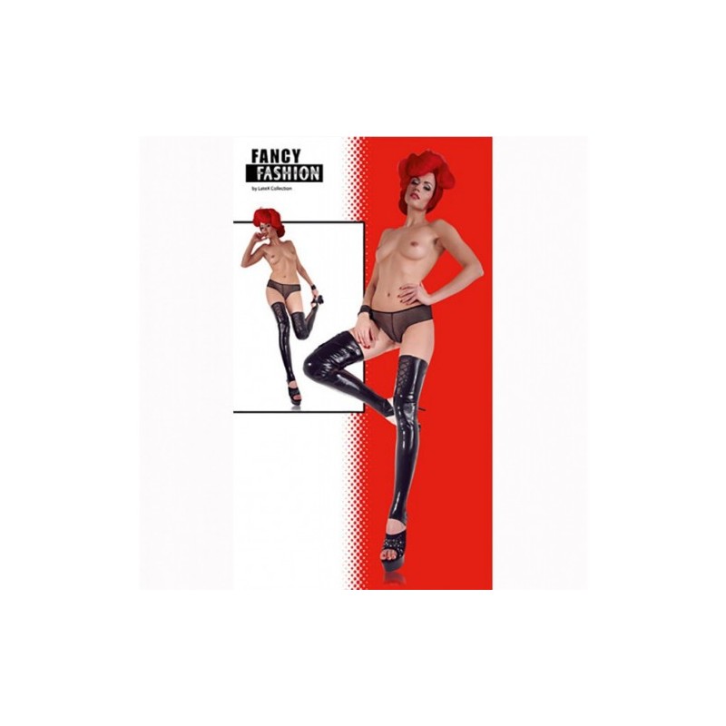 Latex Black Overknees