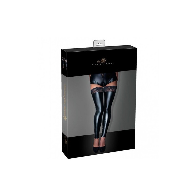 Shiny Matte Stocking with Lace