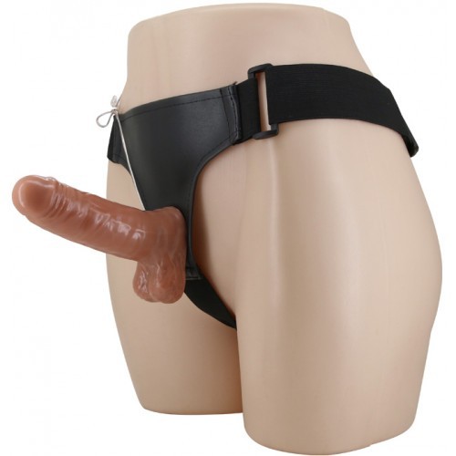 Δονούμενη Ζώνη Στραπόν Ενός Μεγέθους με Ντίλντο 16εκ