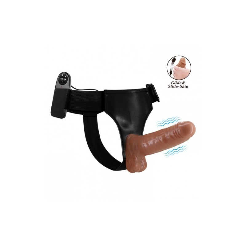 Δονούμενη Ζώνη Στραπόν Ενός Μεγέθους με Ντίλντο 16εκ