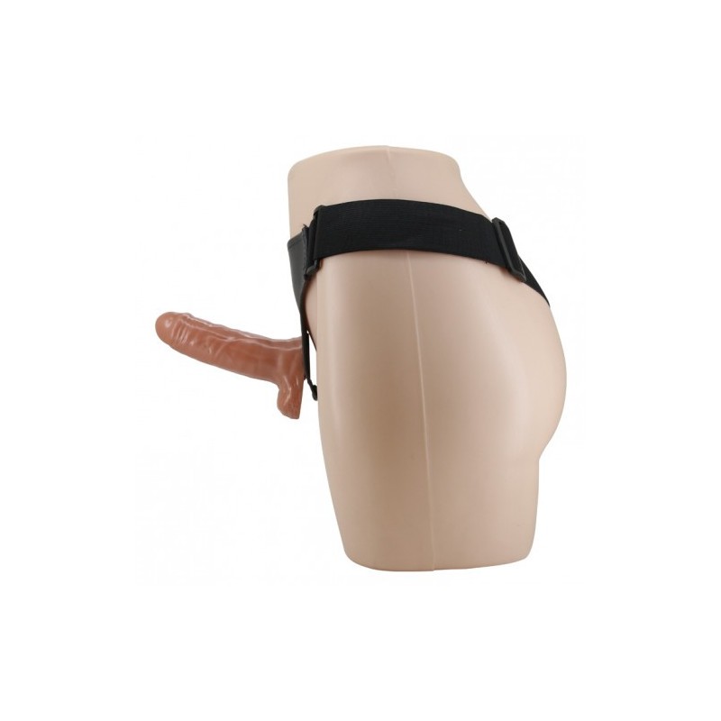 Δονούμενη Ζώνη Στραπόν Ενός Μεγέθους με Διπλό Ντίλντο 16εκ