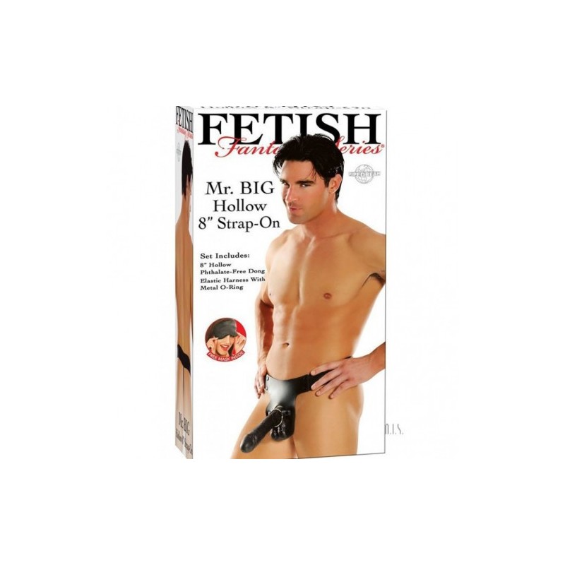 Mr Big Hollow Strap-On Black 8inch