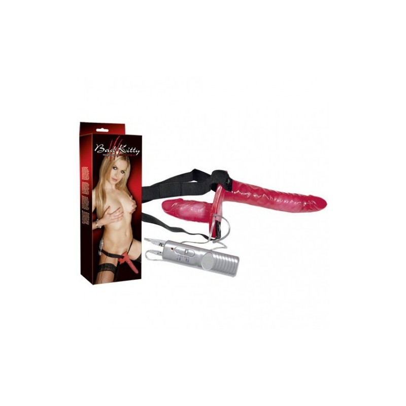 Κόκκινο διπλό στράπ-ον με δόνηση