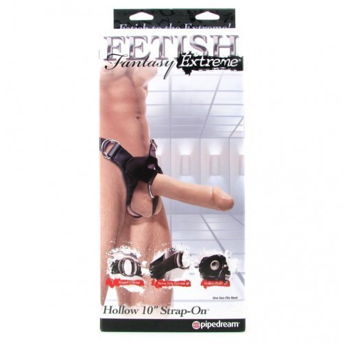 Unisex ρυθμιζόμενο επαγγελματικό Στράπ-ον με λευκό Ντίλτο 25εκ