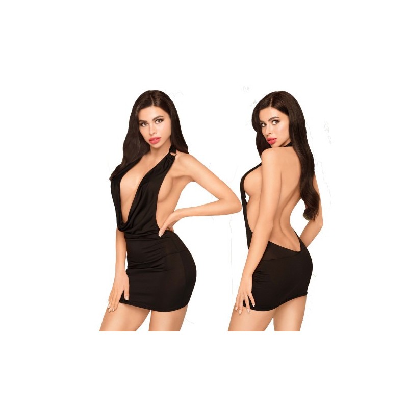 Μαύρο Μίνι Φόρεμα με στρίνγκ Penthouse Heart Rop