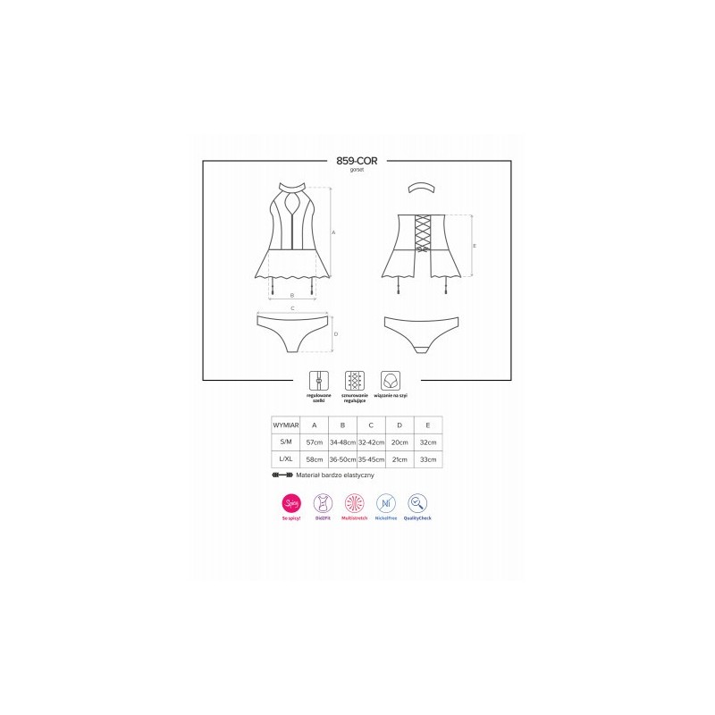 Obsessive Σέξυ Δερμάτινος Κόκκινος Κορσές